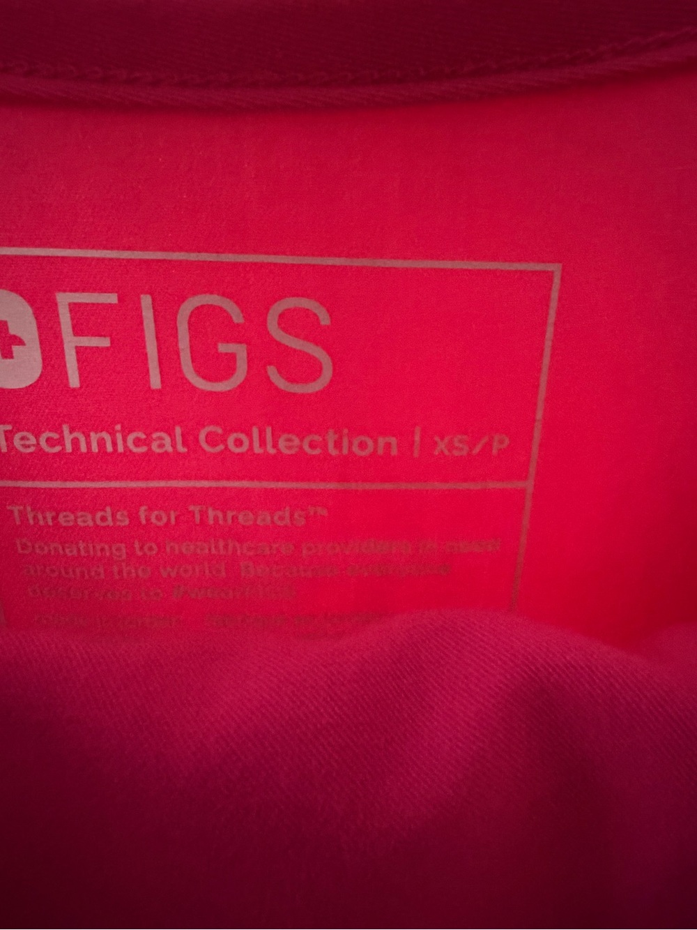 FIGS Shocking Pink Scrub Top - Picture 2 of 3